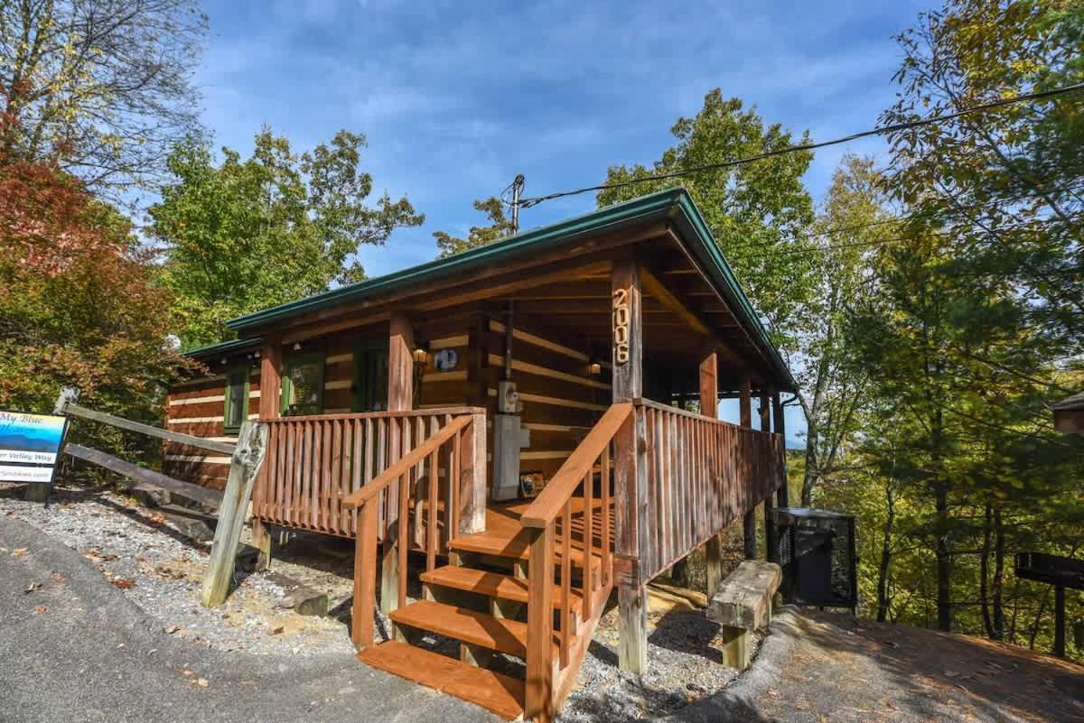 View! Cozy, Private, Fireplace, Hot Tub Log Cabin, Honeymoon! سيفيرفيل المظهر الخارجي الصورة